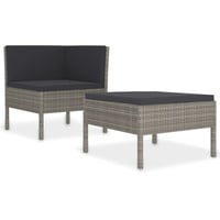 vidaXL Garten-Lounge-Set 2-tlg.grau 310208