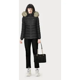 Tommy Jeans Daunenjacke TOMMY JEANS "BASIC HOODED DOWN JACKET", Damen, Gr. XS (34), schwarz, Web, Obermaterial: 100% Polyester.