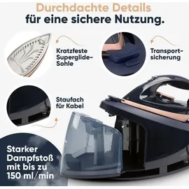 ProfiCare Dampfbügelstation PC-DBS 3127 blau-rosé