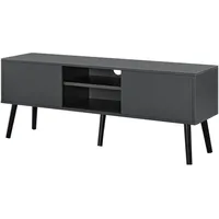 [en.casa] Lowboard, Dunkelgrau Holzwerkstoff, 120x46.5x29.5 cm