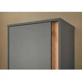 furn.design Center Schuhschrank 50 x 200 x 40 cm grau
