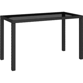 vidaXL Garten-Essgruppe mit Auflagen Polyrattan 6-tlg. schwarz