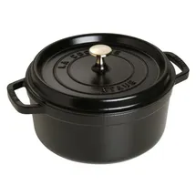 Staub Cocotte 24 cm rund schwarz