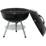 vidaXL Holzkohlegrill schwarz