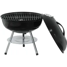 vidaXL Holzkohlegrill schwarz