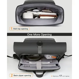 Inateck RollTop Rucksack Herren Damen 25L-30L Fahrradrucksack Schulrucksack Daypack für Uni Freizeit Job Sport Reisen, Stylische Tagesrucksack