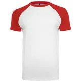 Build Your Brand Raglan Contrast Tee, XL, White