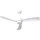 Beliani Praslin 110 cm Deckenventilator Weiß