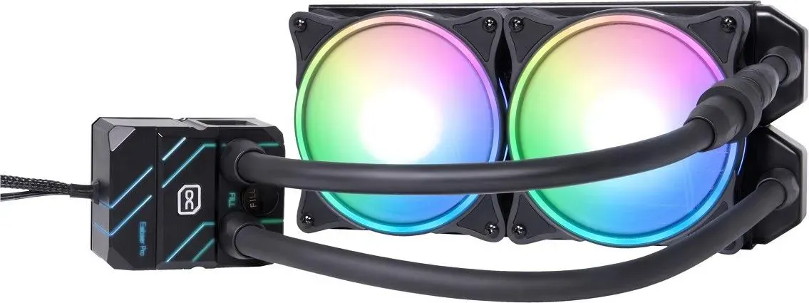 Alphacool Eisbaer Pro Aurora 240 CPU Komplett-Wasserkühlung, D-RGB, CPU Wasserkühler, Schwarz