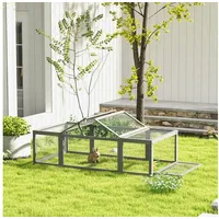 PawHut Kleintierstall aus Tannenholz 180 x 90 x 48