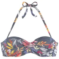 VIVANCE Bügel-Bandeau-Bikini-Top Damen grau-bedruckt Gr.42 Cup E