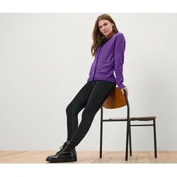 Tchibo - Strickjacke mit Wolle - Damen - Gr. L - lila