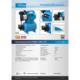 Güde HWW 1100.1 VF