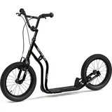 Yedoo Scooter Yedoo Flyck für Kinder ab 8 Jahren, mit Luftreifen 16/16 und Ständer Schwarz - Schwarz