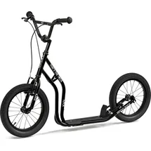 Yedoo Scooter Yedoo Flyck für Kinder ab 8 Jahren, mit Luftreifen 16/16 und Ständer Schwarz - Schwarz