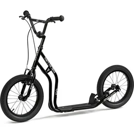 Yedoo Scooter Yedoo Flyck für Kinder ab 8 Jahren, mit Luftreifen 16/16 und Ständer Schwarz - Schwarz