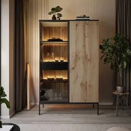 lookway Vitrine ECLIPSE WTSZ104 104 x 39 x 166 cm Schwarz