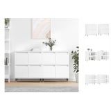 vidaXL Sideboards 2 Stk. Weiß Holzwerkstoff