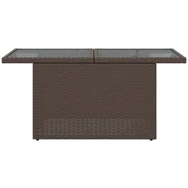 vidaXL Gartentisch mit Glasplatte 100 x 55 x 73 cm Braun