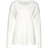 LASCANA Pyjamaoberteil Unifarben Ecru 36/38