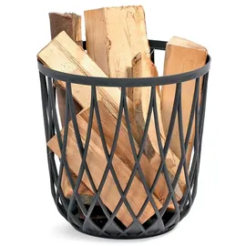 Prosperplast Uniqubo Multifunktionskörbe 35/ 55L Multifunktionaler Korbset (mit Holzdeckel) - Anthracite - One Size