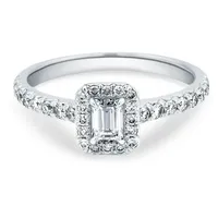 Adam & Eve Verlobungsring 750/- Gold mit 0,56 ct. Diamanten (Brillantring, Antragsring), Diamantring AE28), inklusive Echtheitszertifikat - Gravur möglich silberfarben 54