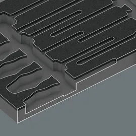 WERA Schaumstoffeinlage ohne Bestückung 344 x 392 x 30 mm schwarz
