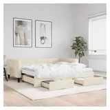 vidaXL Tagesbett 100 x 200 cm Creme