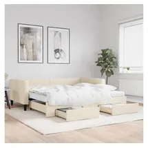vidaXL Tagesbett 100 x 200 cm Creme