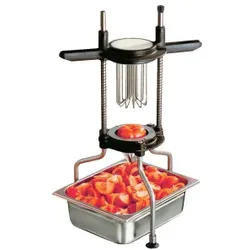Neumärker Tomatenschneider, Tomatenteiler ist auch geeignet für Früchte ohne Kerne, für Sechstel-Stücke