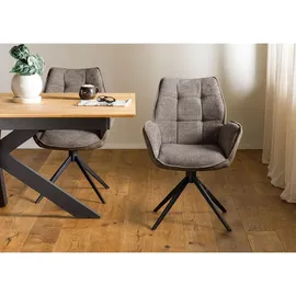 MASSIVMOEBEL24.DE Drehstuhl 61x61x89 Polyester braun