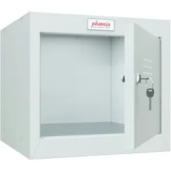 Phoenix CL0344GGK Würfel-Schließfach Cube Locker 44L Grau - Schlüsselschloss - Für Hause, Büro, Fitness, Schüle