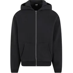 Urban Classics Fluffy Zip Hoody Kapuzenjacke schwarz, Größe M