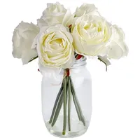 Hti-Living Rosen in Vase Kunstblume Flora