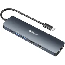 Sandberg Dockingstation - USB-C - HDMI, DP