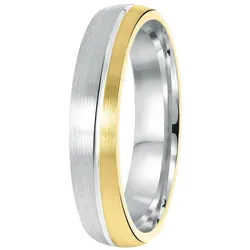 Lucardi Ringe 'Zaragoza' 925 Silber - silbern-goldfarbig Herrenschmuck   Herren