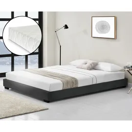 Corium Polsterbett 140 x 200 cm Schwarz