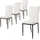 ML-Design Esszimmerstühle 4Er Set Küchenstühle mit Samt-Bezug Weiß