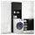 vidaXL Waschmaschinenschrank 64 x 24 x 190 cm Schwarz/Eichen-Optik