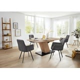 Hela Essgruppe »GESA«, (5 tlg., 1 Tisch / 4 Stühle), Tischplatte ausziehbar, Stuhl 360 Grad drehbar,
