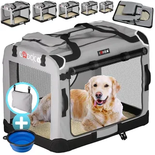 CADOCA Tiertransportbox M 60 x 42 x 44 cm Grau