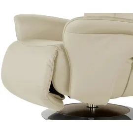 HIMOLLA Sessel 7418 Leder 81 x 111 x 95 cm Beige elektrisch mit Massagefunktion