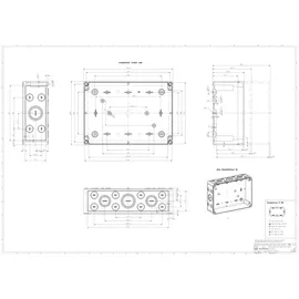 Spelsberg RK 4/25-L Reihenklemmen-Gehäuse 180 x 254 x 90 Kunststoff Grau 1St.