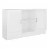 vidaXL Sideboard Hochglanz-Weiß 120x30,5x70 cm Holzwerkstoff