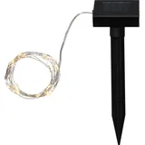 StarTrading LED Lichterkette Dew Drop 5 m Silber warmweiß
