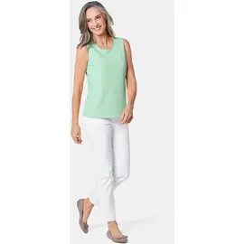GOLDNER Kurzgröße: Komfort-Top mit Doppel-Front in mintgrün | Gr.: 24