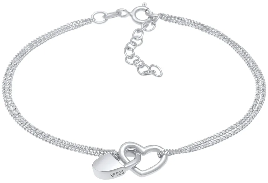 Elli Herz Liebe Schloss Verbundenheit 925 Silber Armbänder & Armreife   Damen 