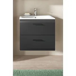 WELLTIME Waschbeckenunterschrank FLORENZ 60 x 53 cm Schwarz