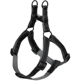 Nobby Classic Reflect Soft, Schwarz Metall, Nylon Hund Zugfreier Gurt