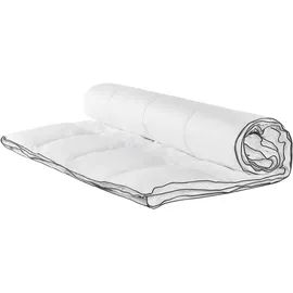 Beliani Bettdecke Weiß Baumwolle 155 x 220 cm Doppeldecke Monochromatisch Warm Ganzjährig Schlafzimmer
